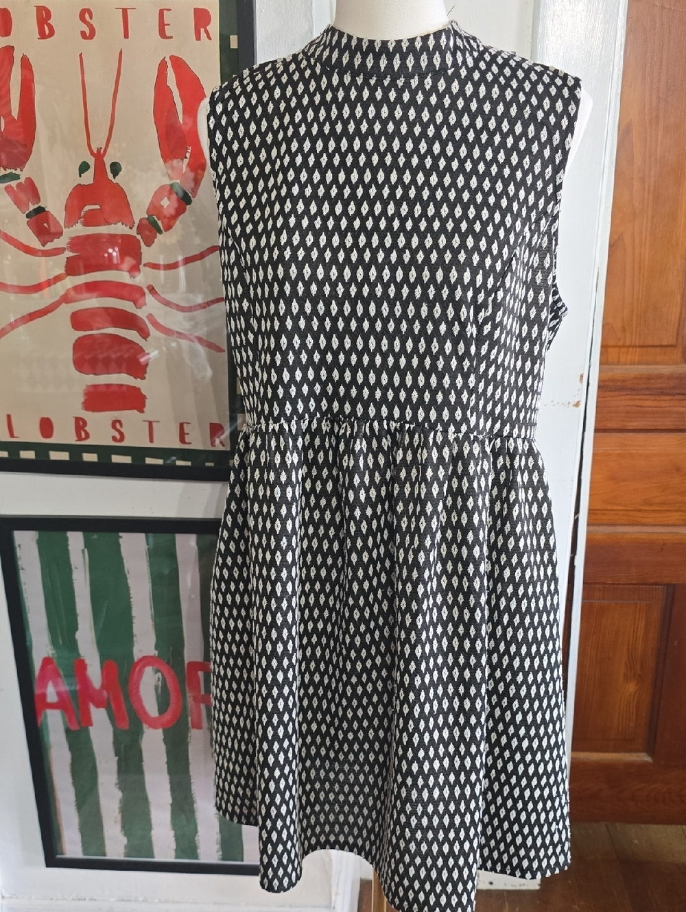 Xhilaration Black and White Sleeveless Mini Dress Xl